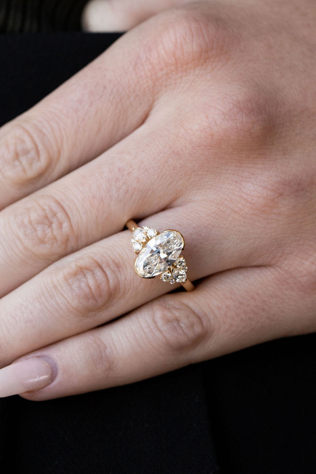 The Rene 2.45 ct Moval Natural Diamond Ring