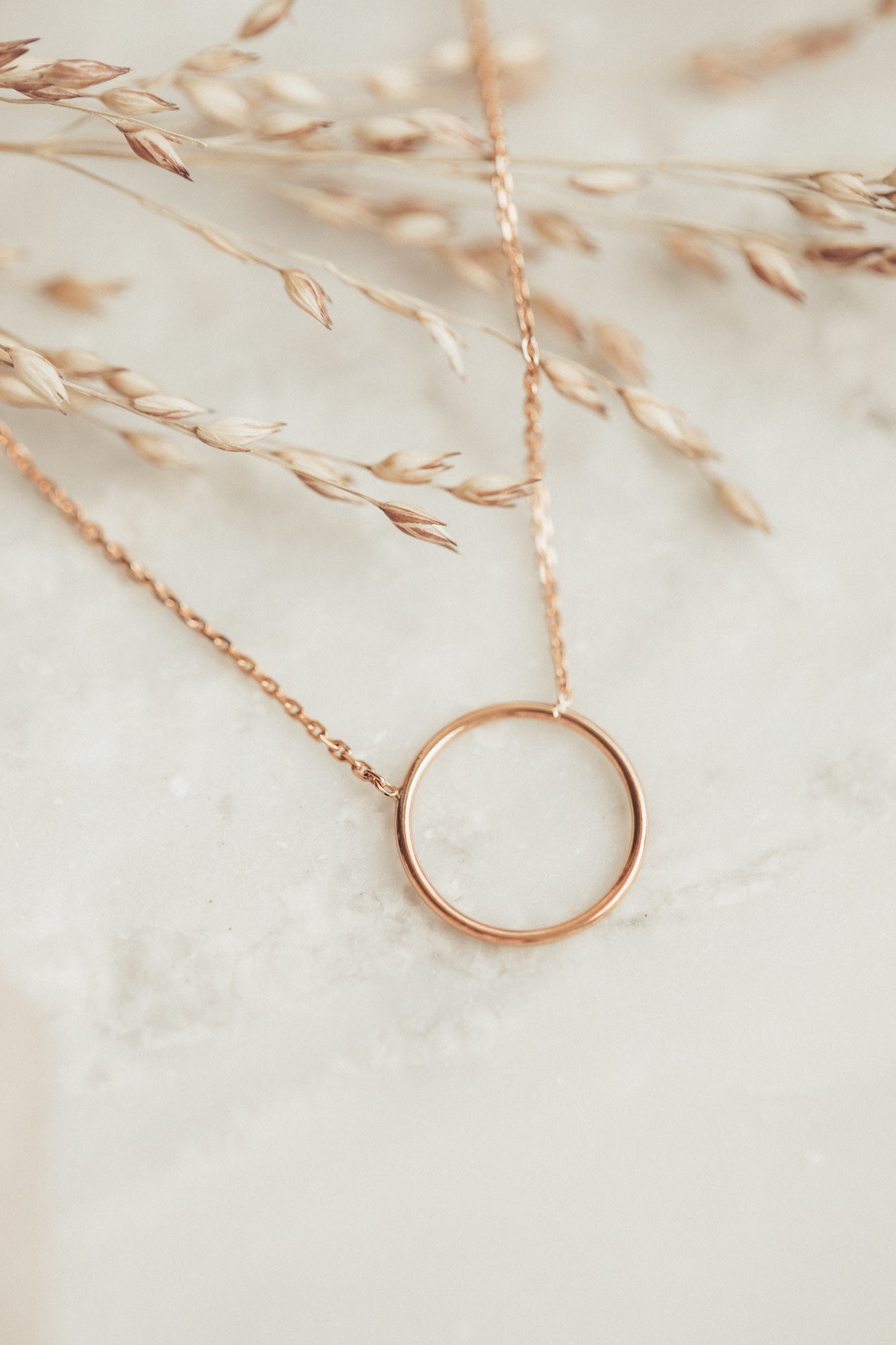 Dainty Circle on Chain Necklace