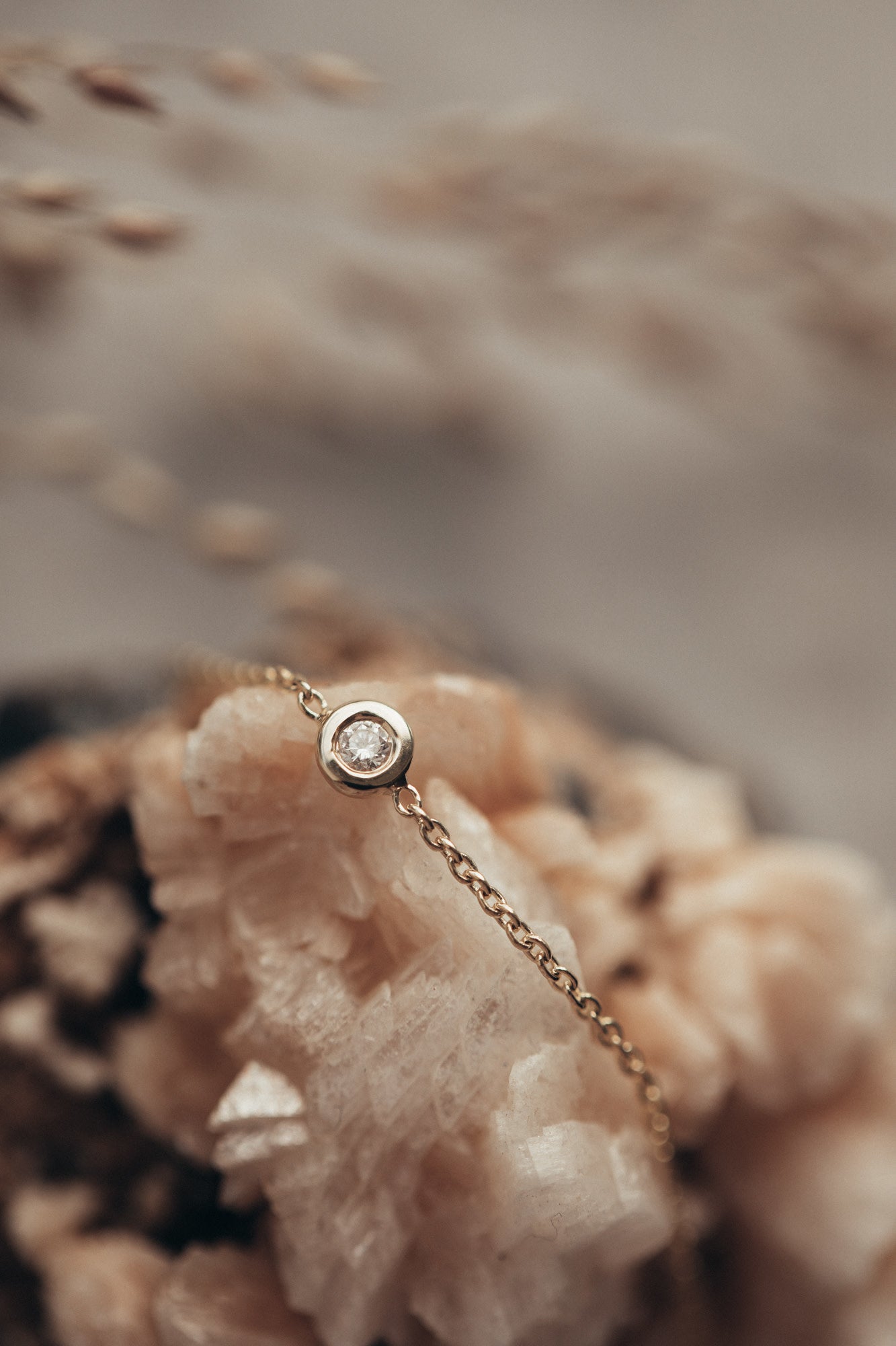 Bezel Diamond Bolo Bracelet