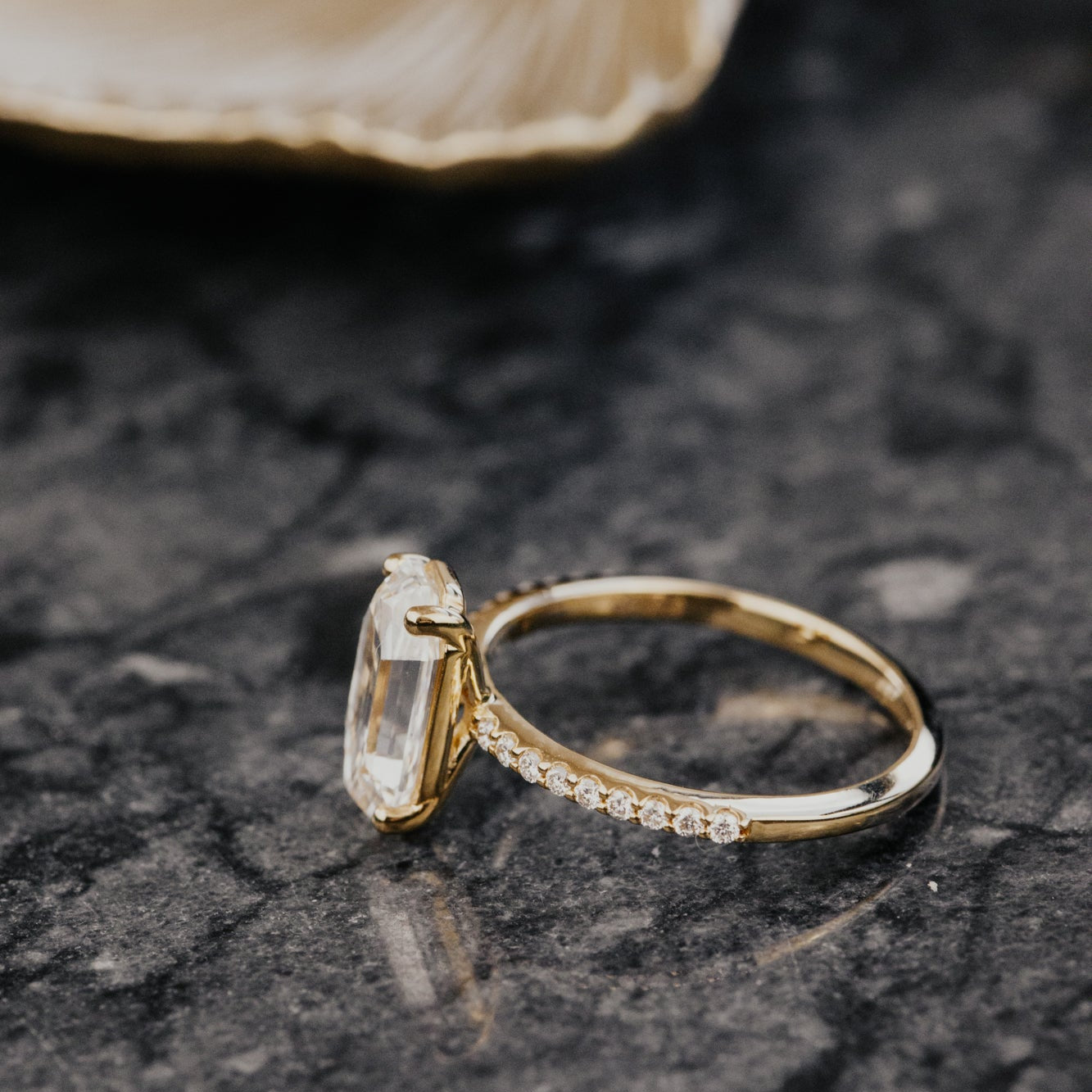 The Jenna 2.01 ct Octagon Step Cut Lab Grown Diamond Ring