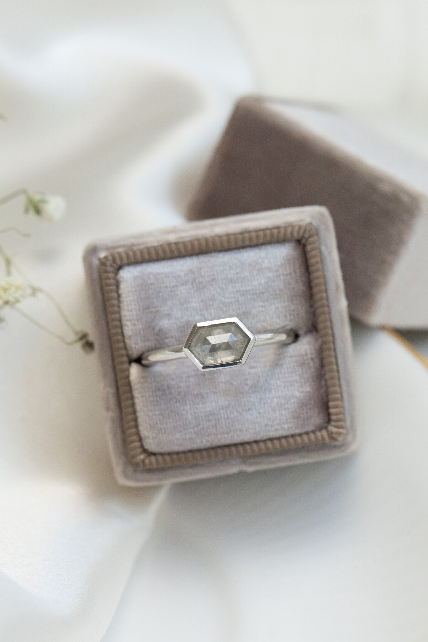 The Bennett 1.21 ct Hexagon Rustic Bezel Solitaire