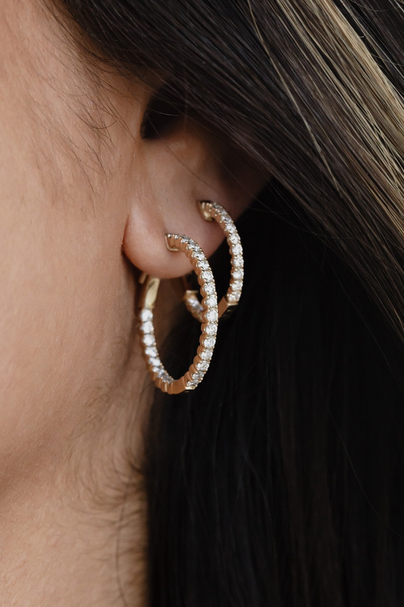 Small Inside Out Hoop Earrings