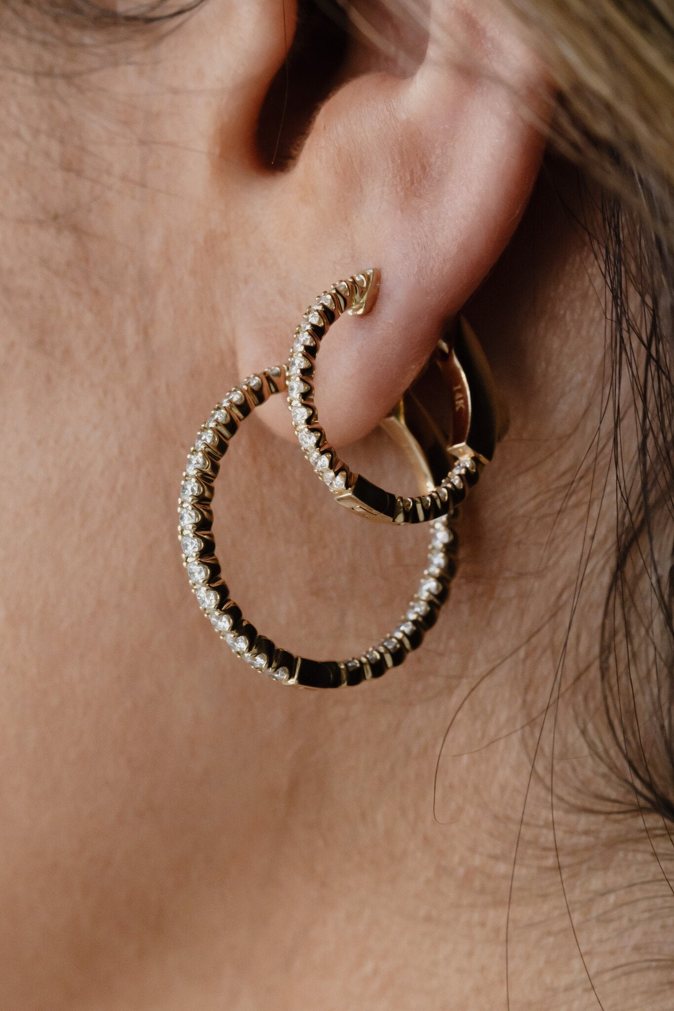 Small Inside Out Hoop Earrings