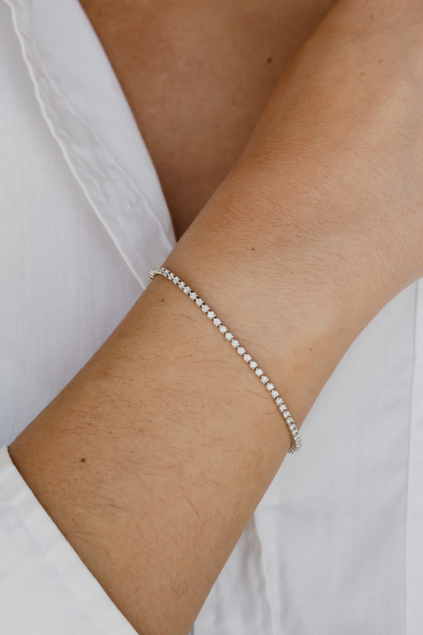 Three Prong Tennis Bracelet