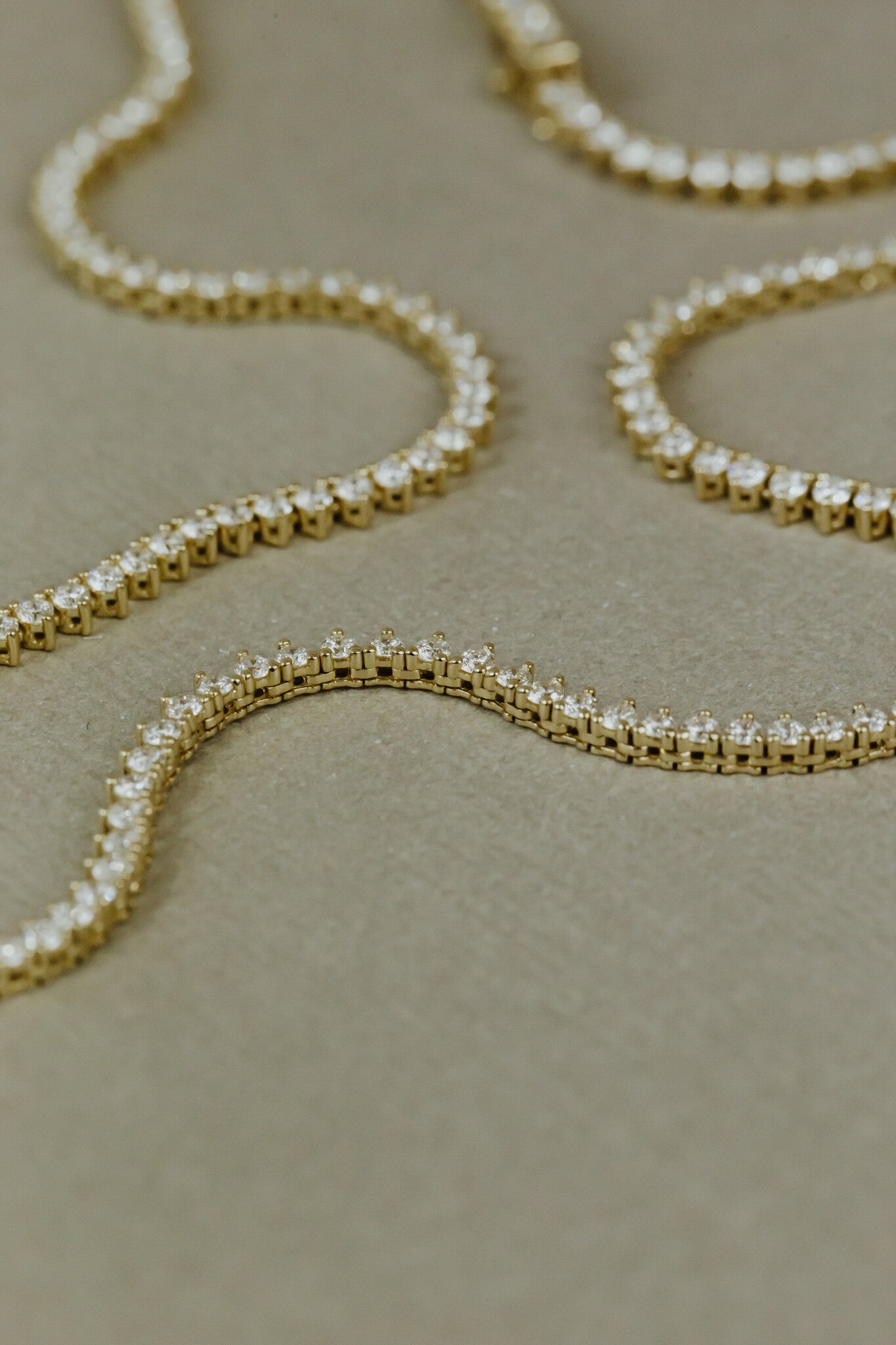 Three Prong Tennis Necklace