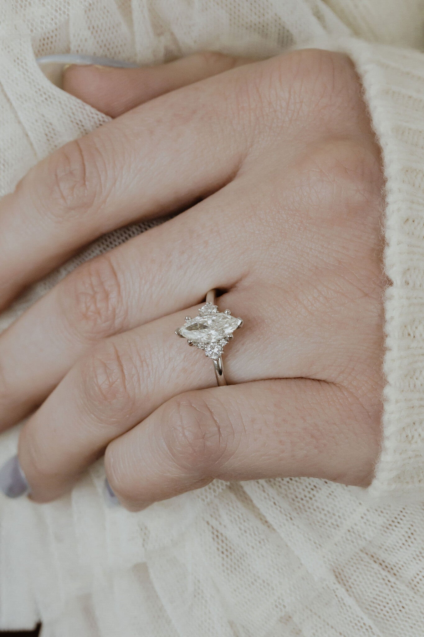 The Vivien .96 ct Natural Marquise Ring