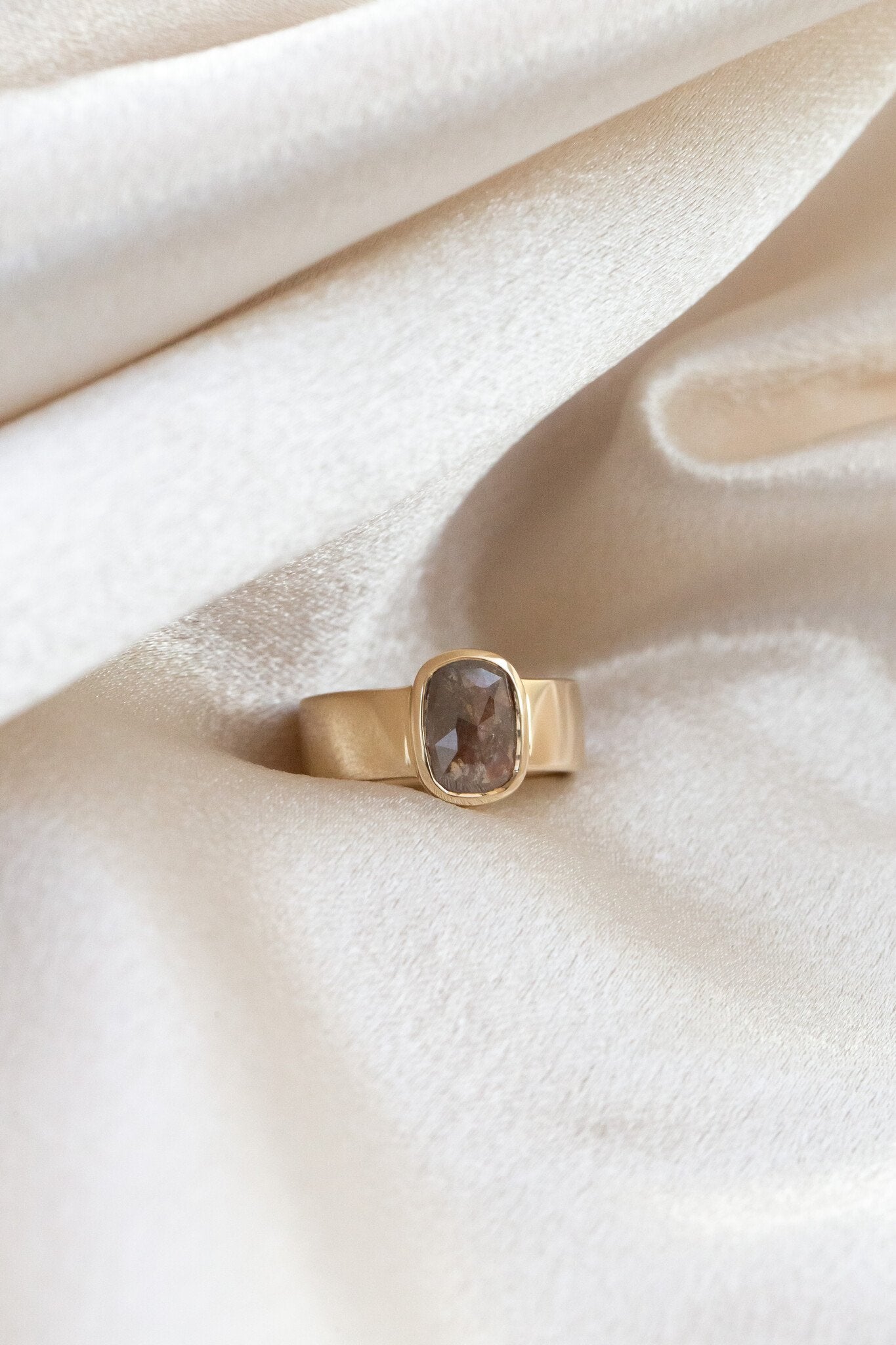 The Maya 2.04 ct Long Cushion Rustic Diamond Solitaire