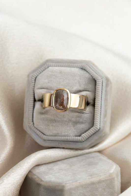 The Maya 2.04 ct Long Cushion Rustic Diamond Solitaire