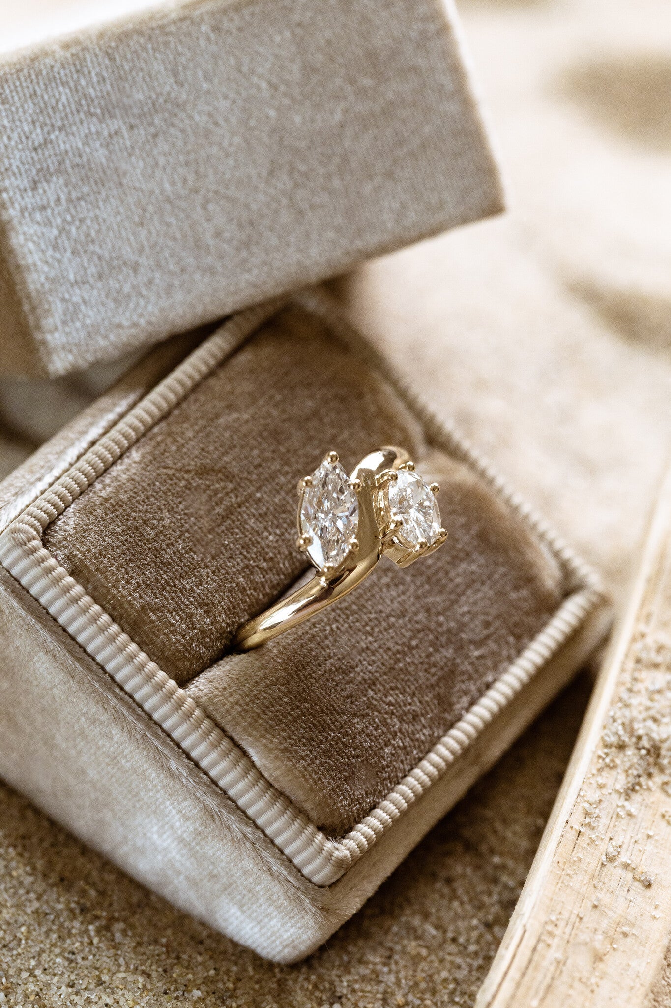 The Harmony .54 ct Oval & .50 ct Lab Grown Marquise Ring