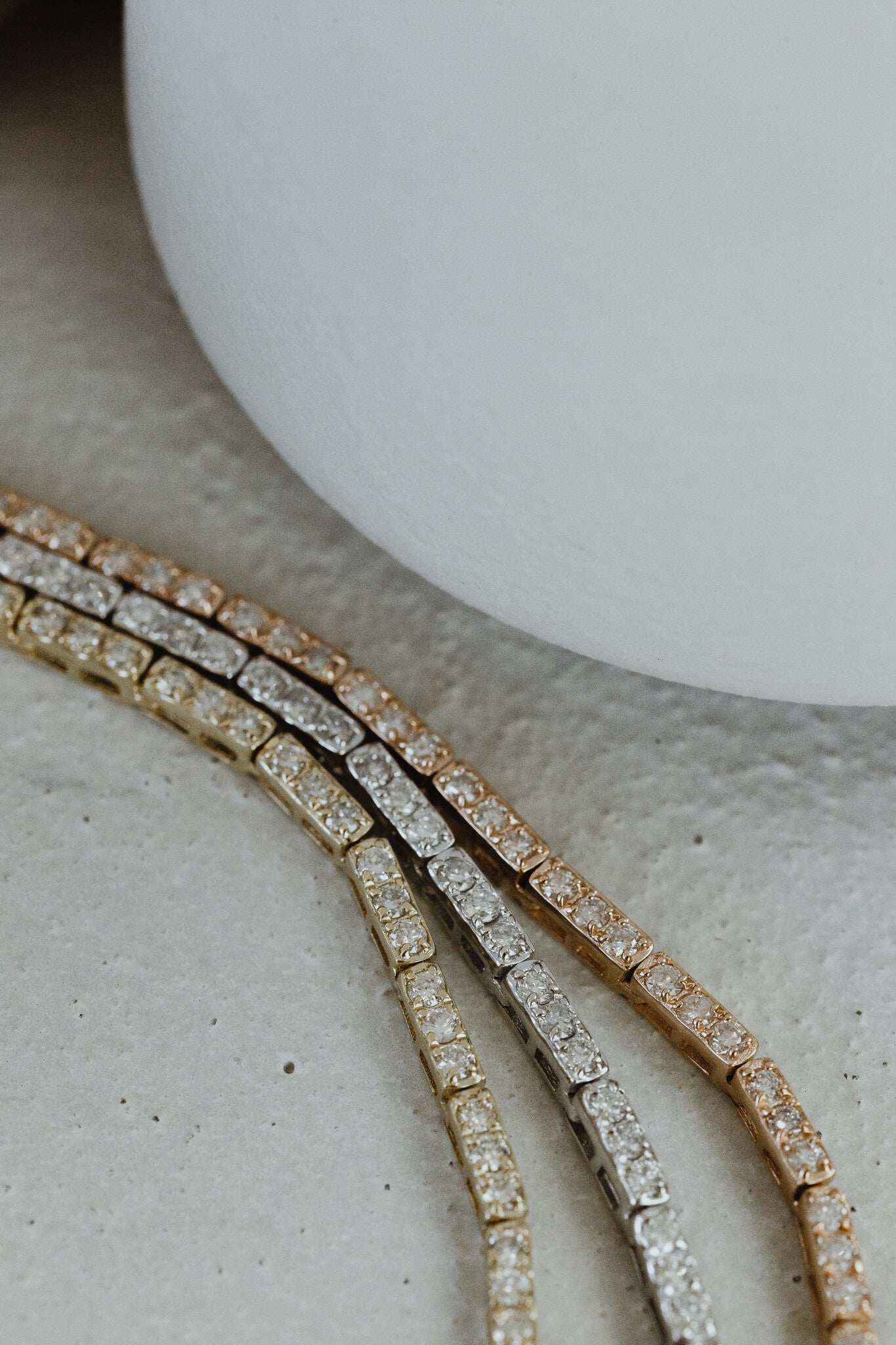 Pave Diamond Bar Tennis Necklace