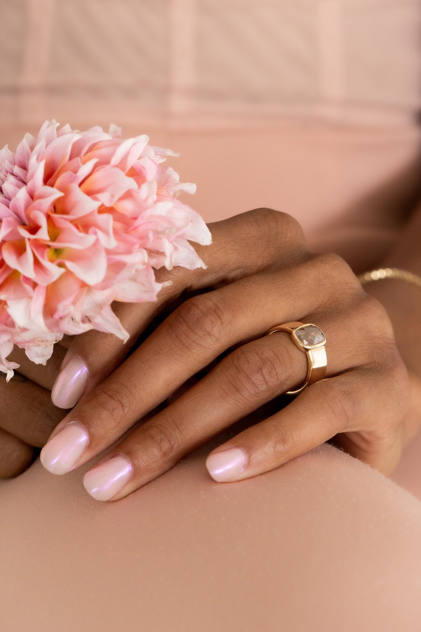 The Maya 2.04 ct Long Cushion Rustic Diamond Solitaire