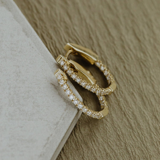 Oval Inside Out Hoop Earrings