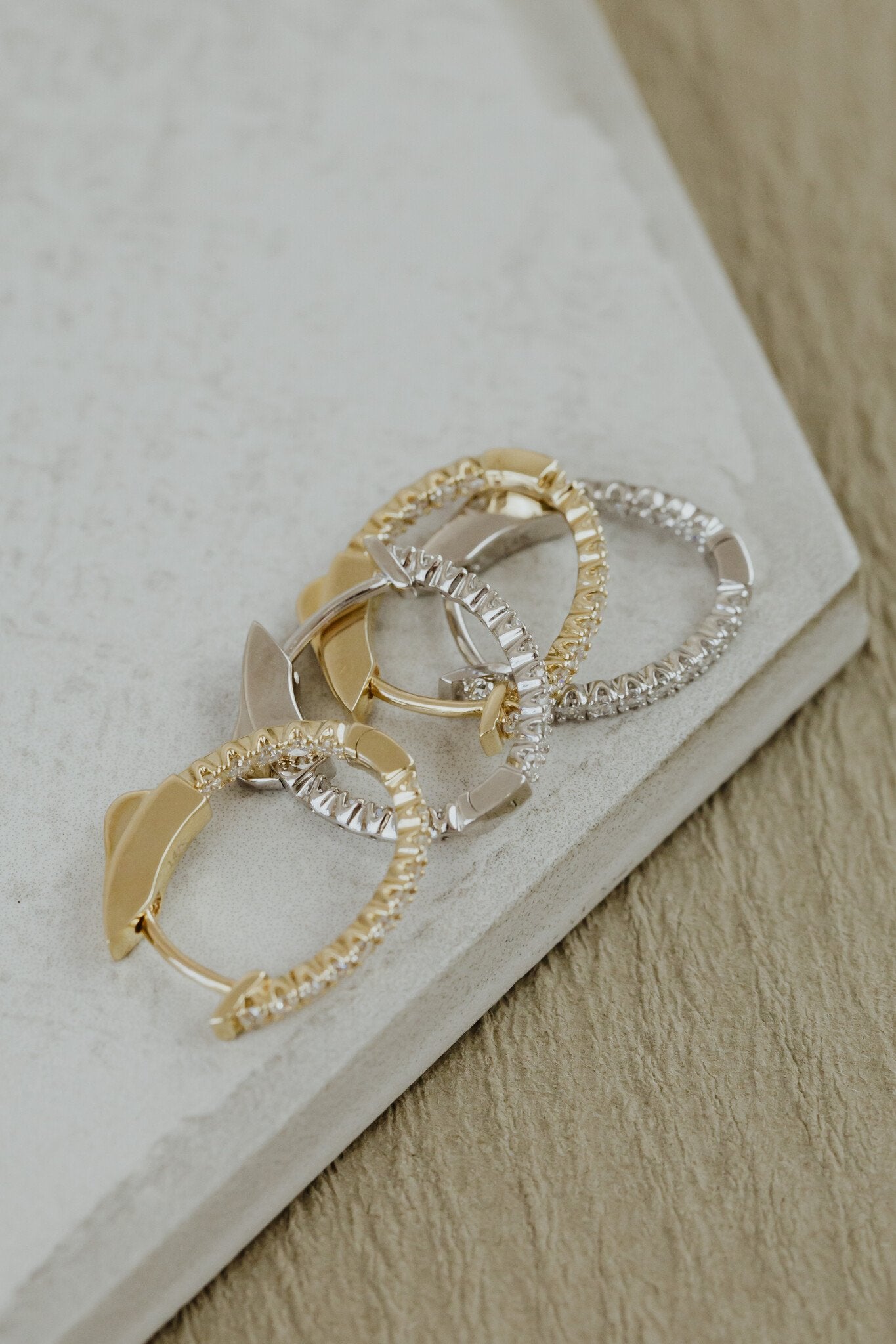 Oval Inside Out Hoop Earrings