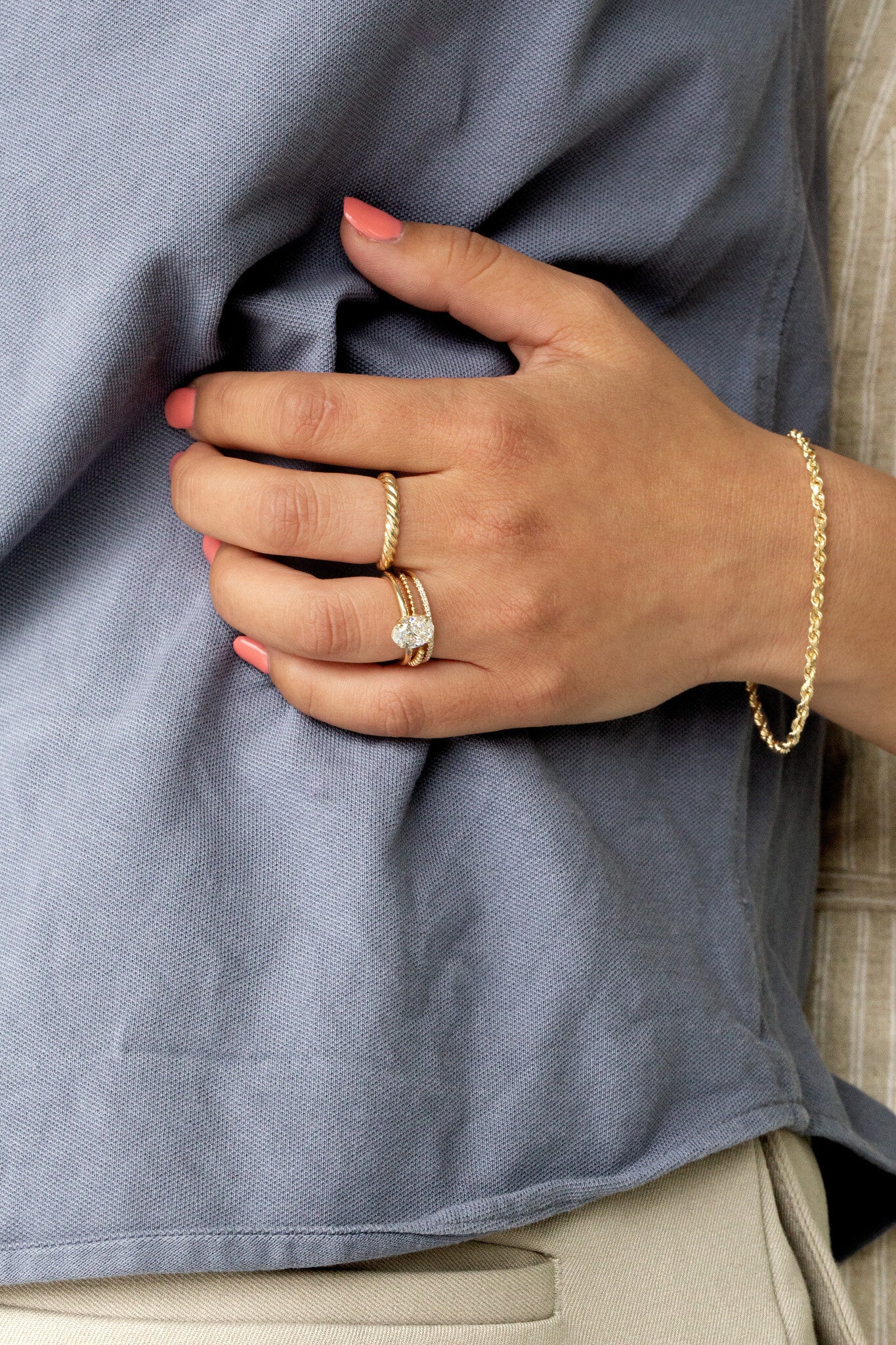 Solid Rope Chain Bracelet