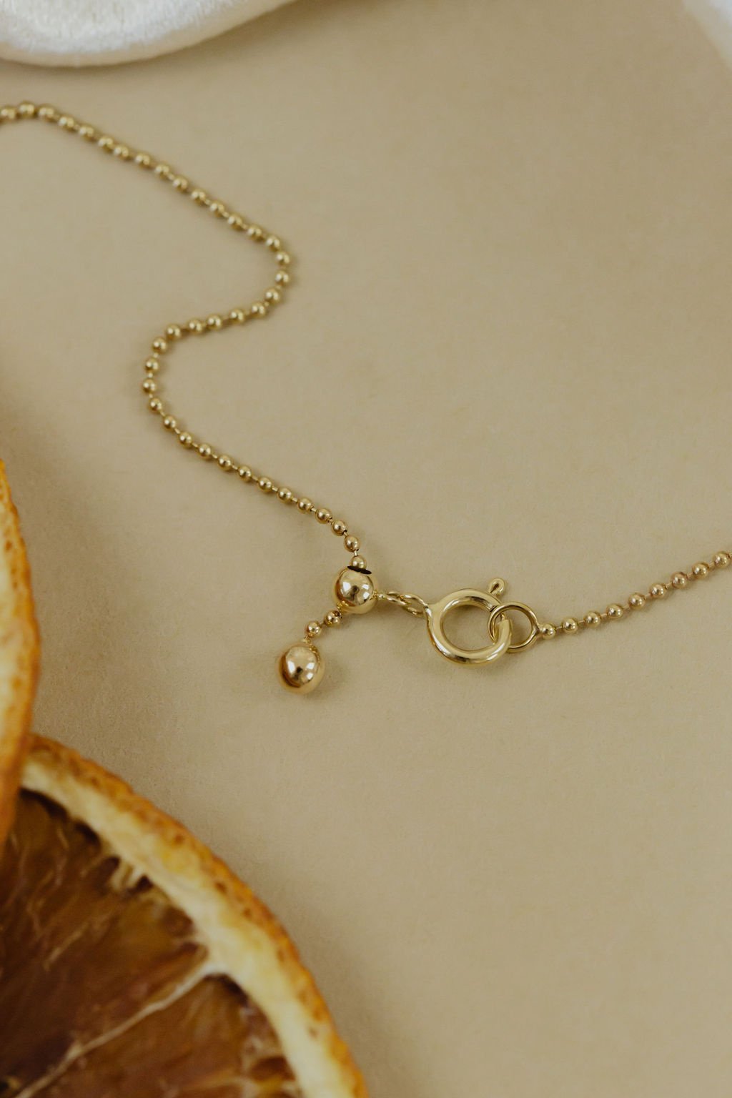 Marquise Diamond on Beaded Chain Necklace