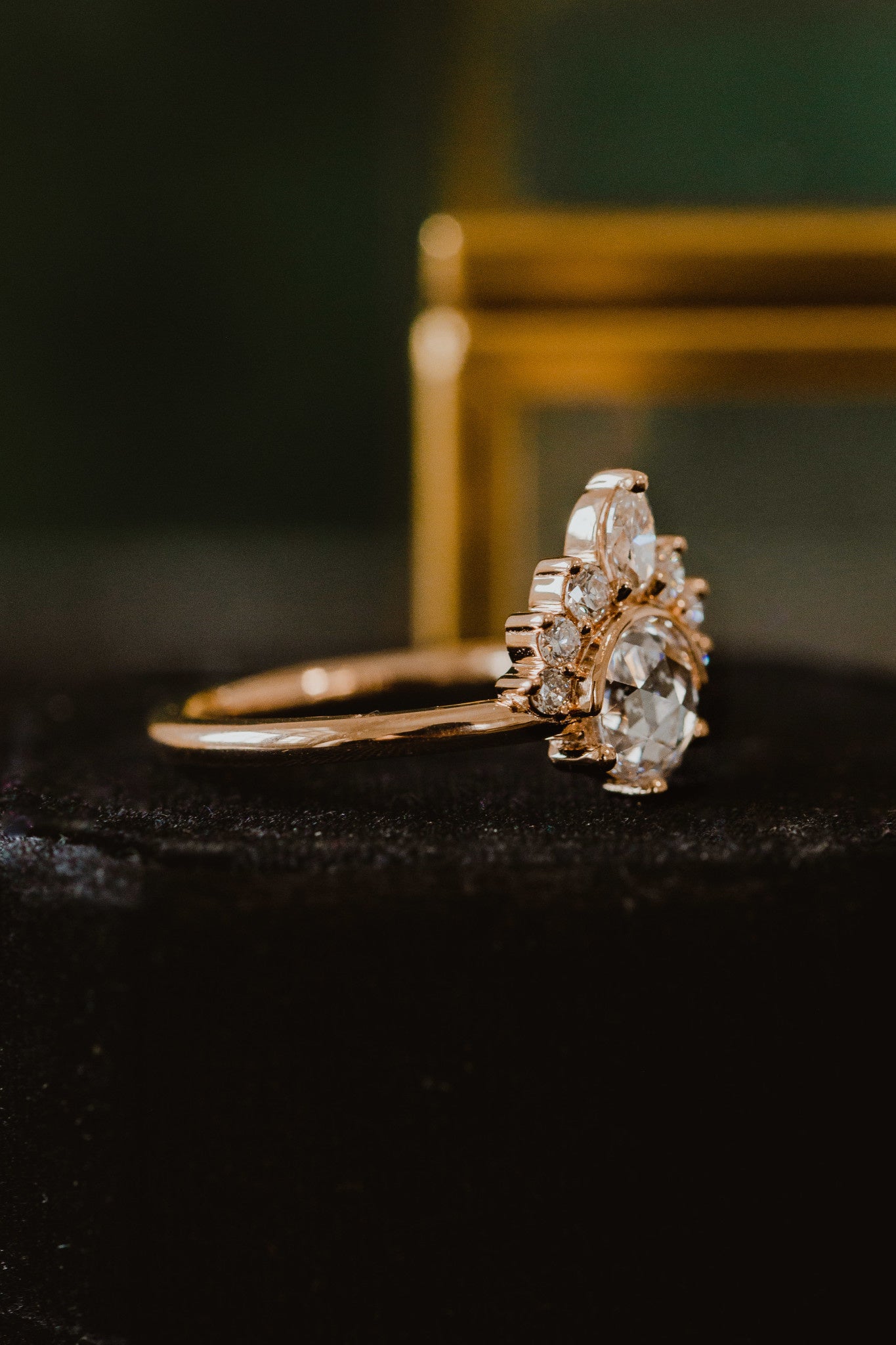 The Athena .70 ct Round Rose Cut Diamond Ring