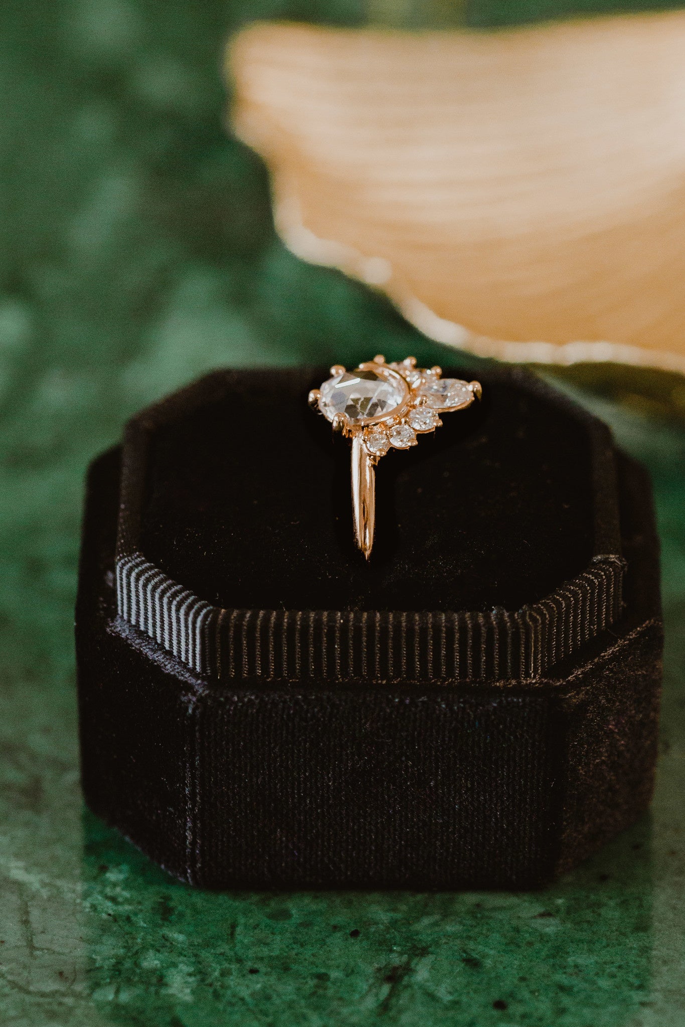 The Athena .70 ct Round Rose Cut Diamond Ring