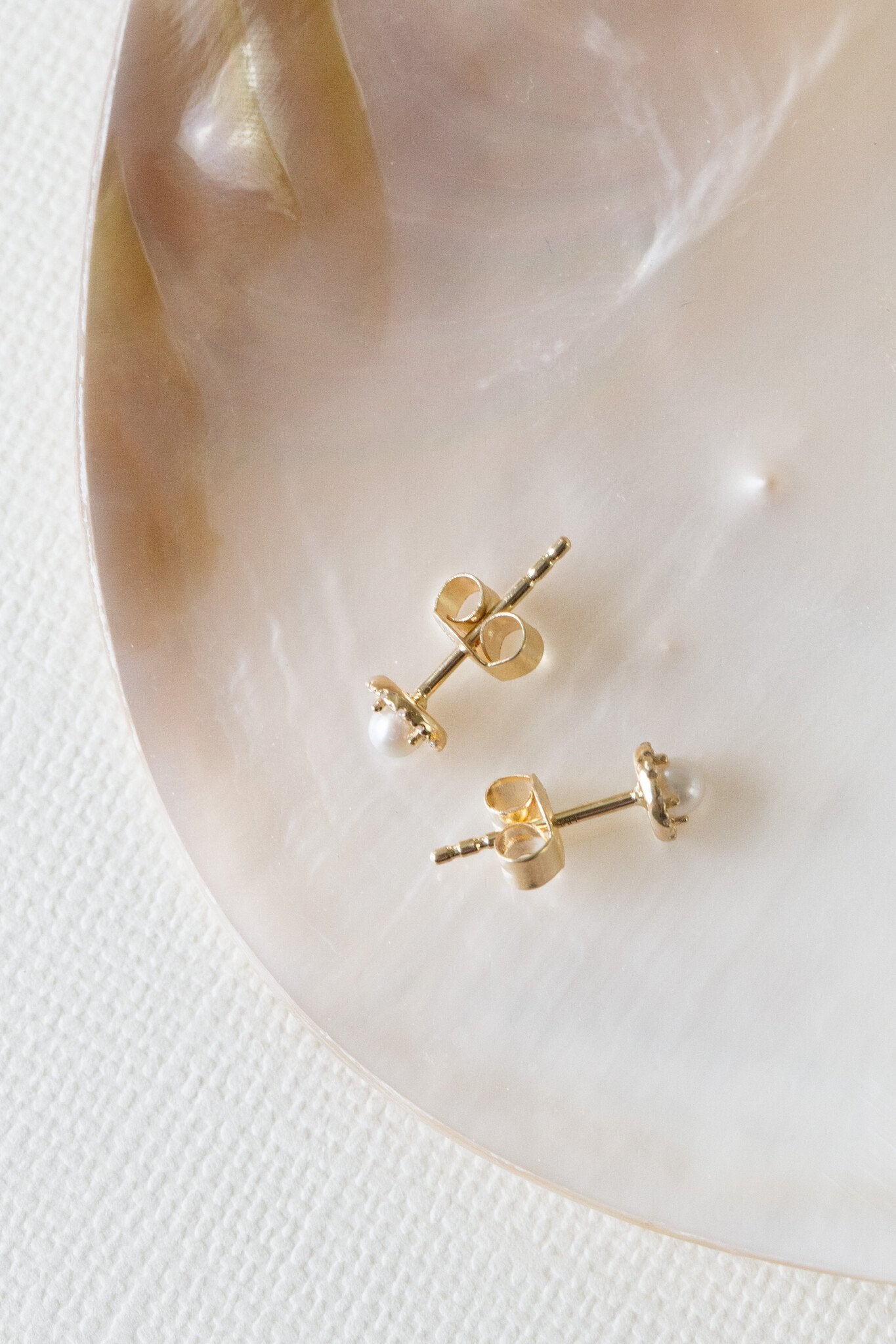 Pearl and Diamond Halo Stud Earrings