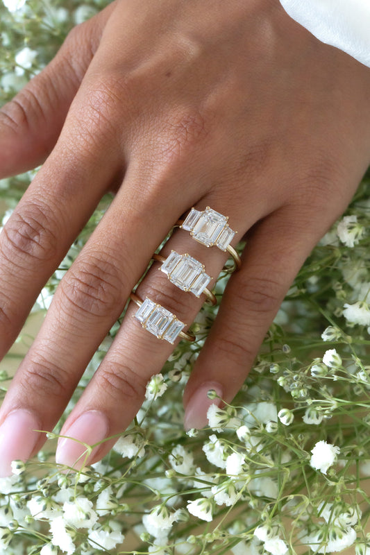 The Hannah Emerald Cut Ring