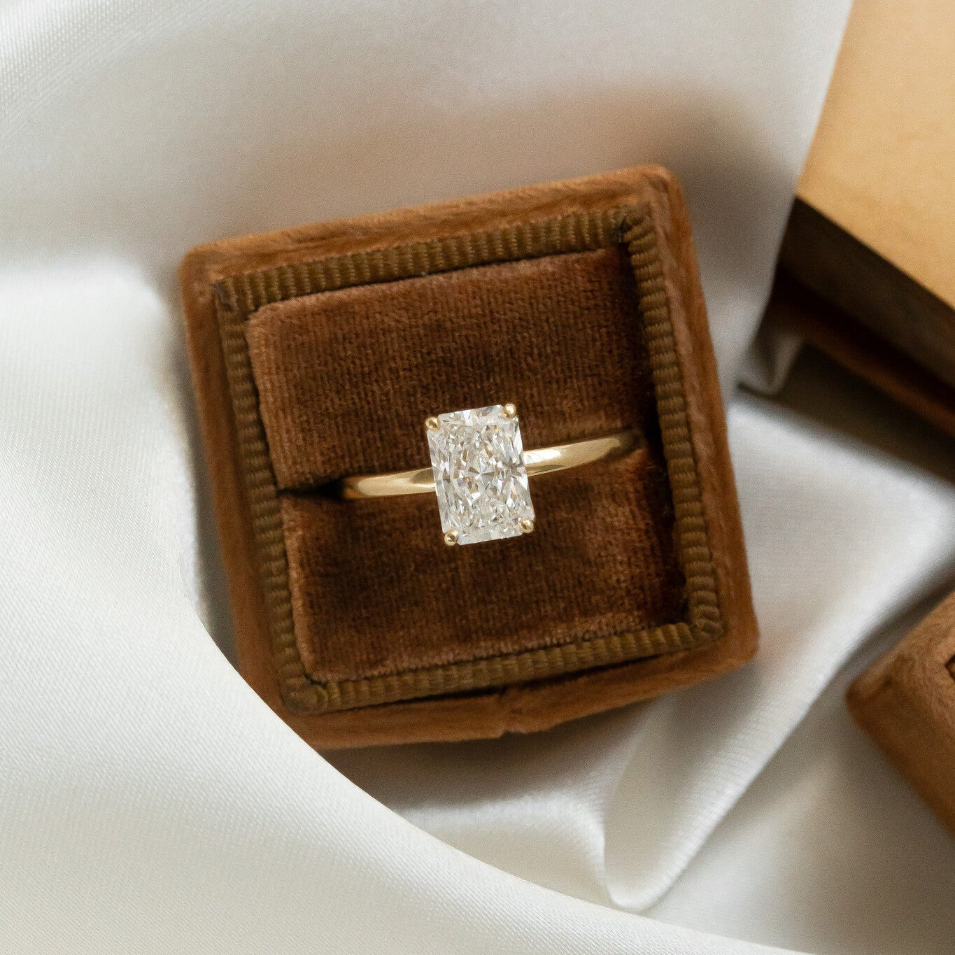 The maeve radiant cut solitaire engagement ring