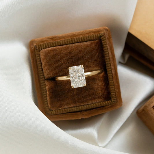 The maeve radiant cut solitaire engagement ring