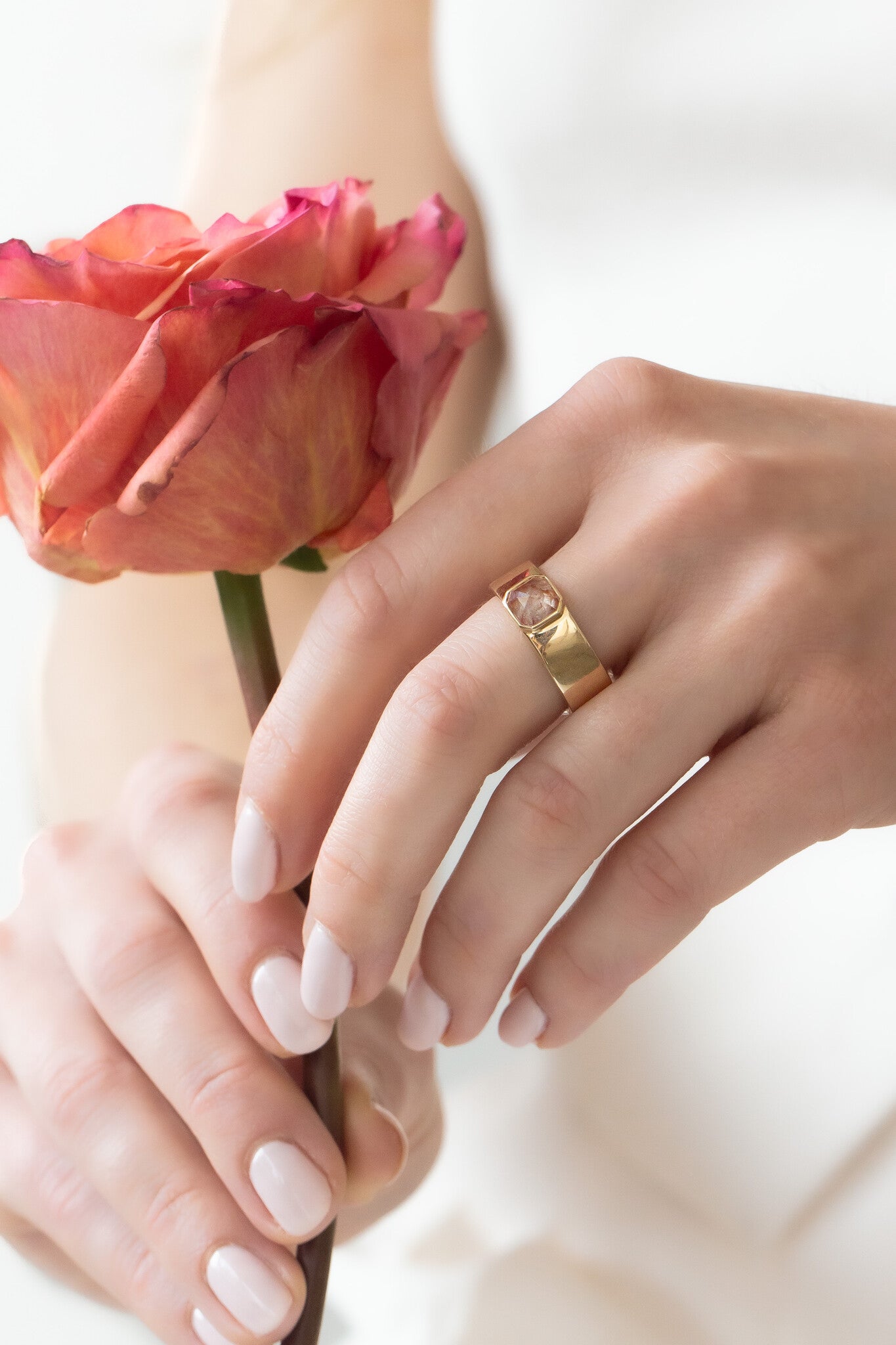 The Maya 1.11 ct Asscher Rustic Diamond Solitaire