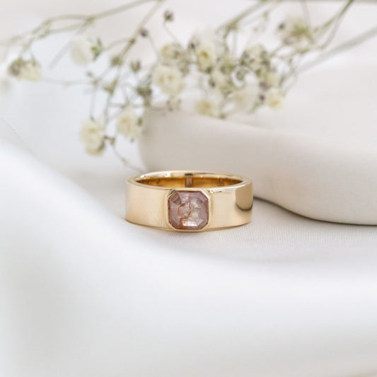 The Maya 1.11 ct Asscher Rustic Diamond Solitaire