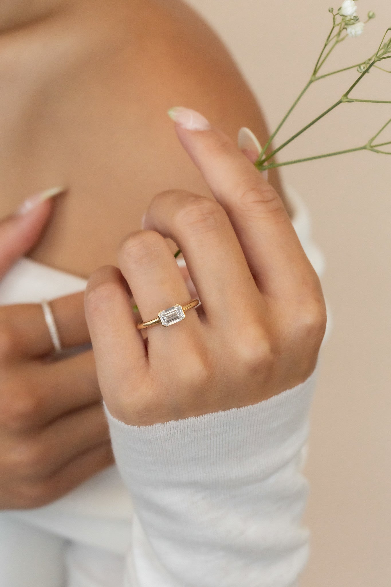 The Austen Emerald Cut Solitaire