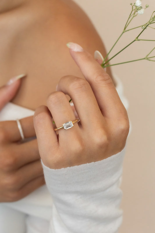 The Austen Emerald Cut Solitaire