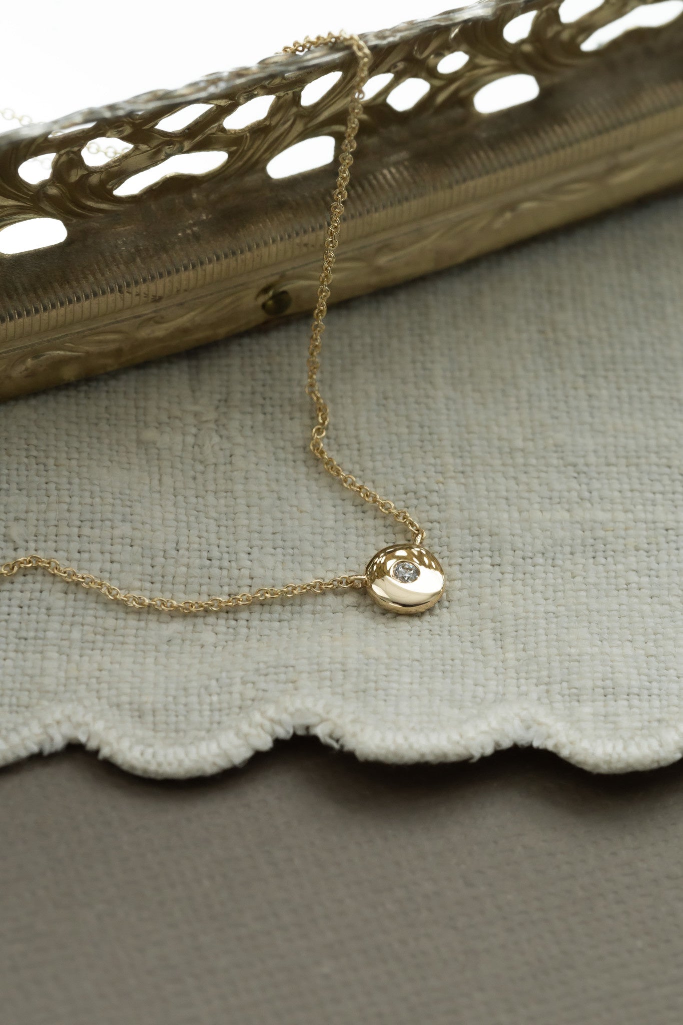 Diamond Disk Necklace