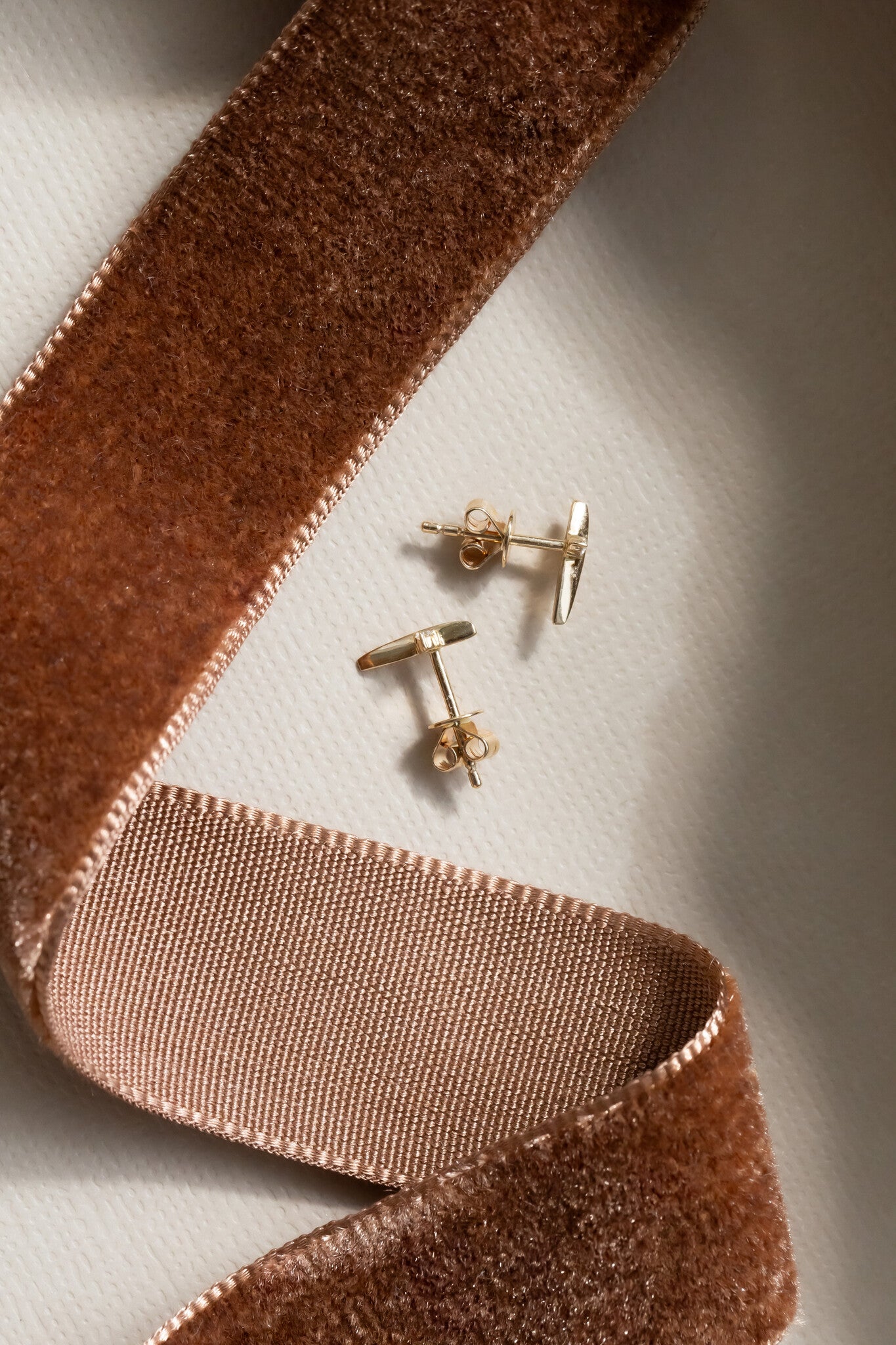 Two Diamonds with Bar Stud Earrings