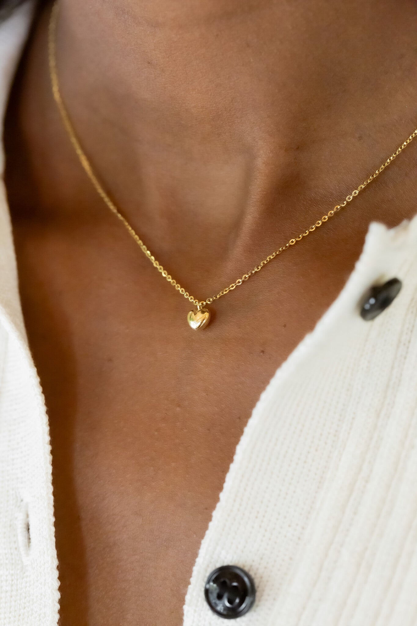 Tiny Gold Heart Necklace