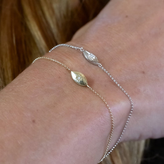 Marquise Pendant with Diamond Bracelet