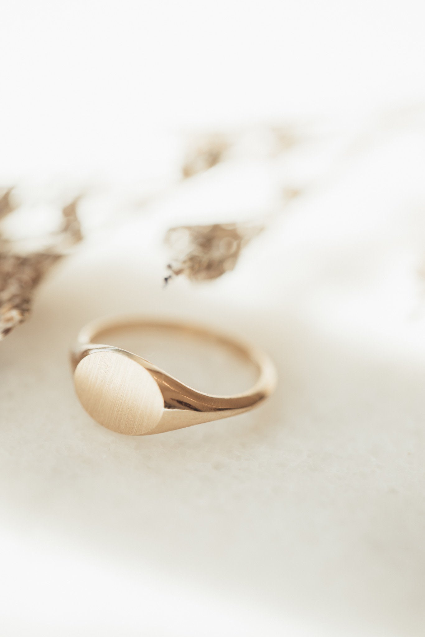 East West Oval Signet Ring